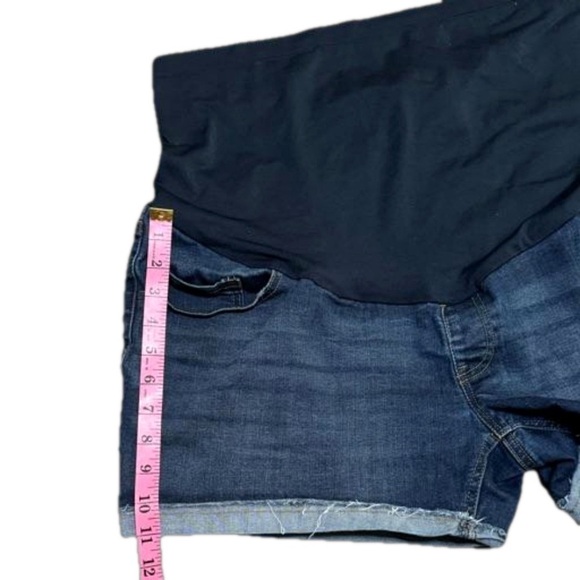 Time and Tru Maternity Denim Blue Jean Shorts Stretchy Belly Women Size 20 XXL - Picture 10 of 10